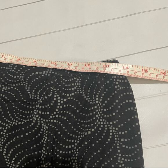 Jaclyn Snith Black Gray Patterned Stretch Slinky Flare A-line Skirt Medium‎ - Picture 7 of 8